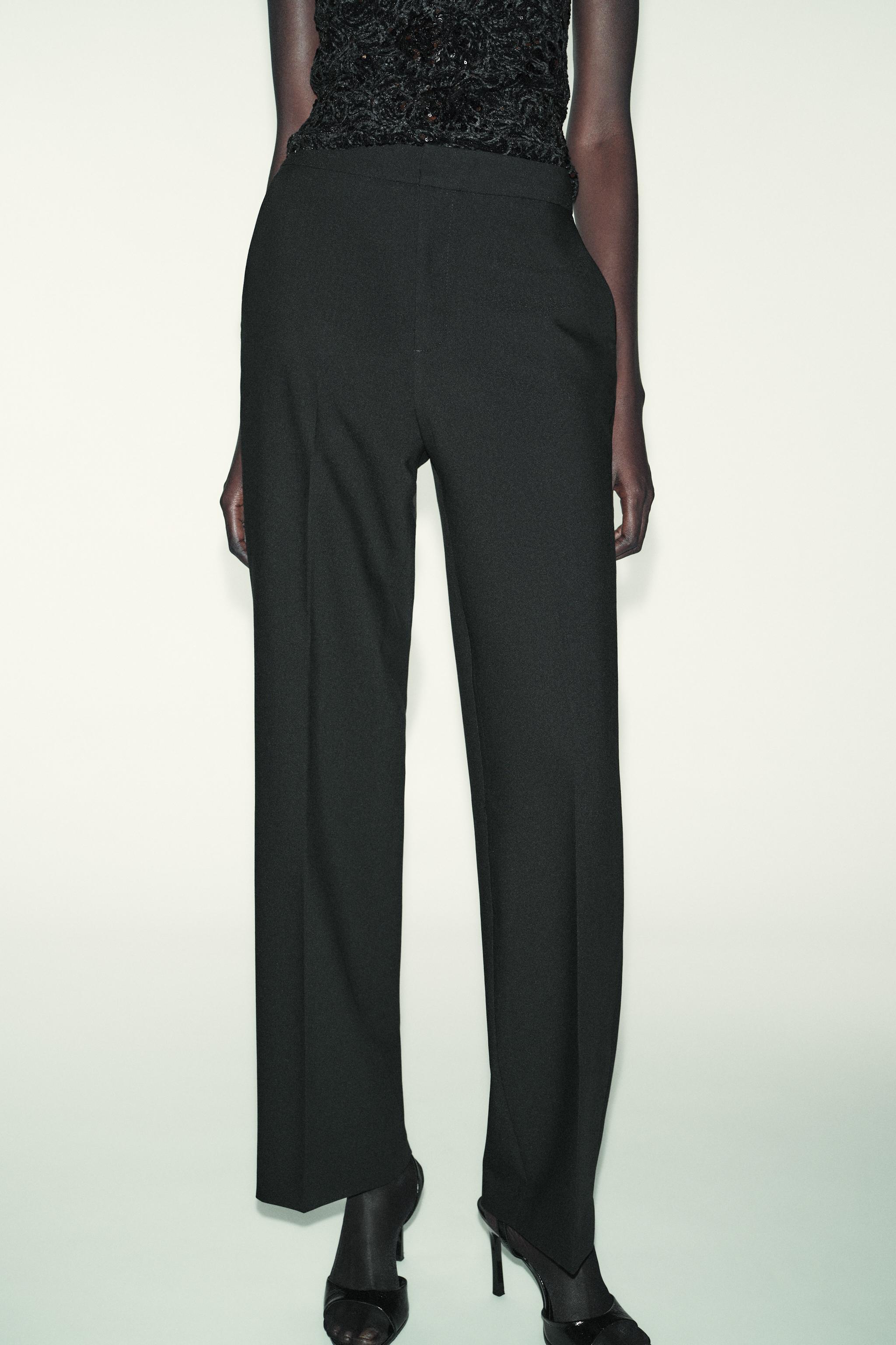 HIGH-WAISTED STRAIGHT LEG PANTS